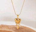 DripHeart Gold-Tone Pendant Necklace